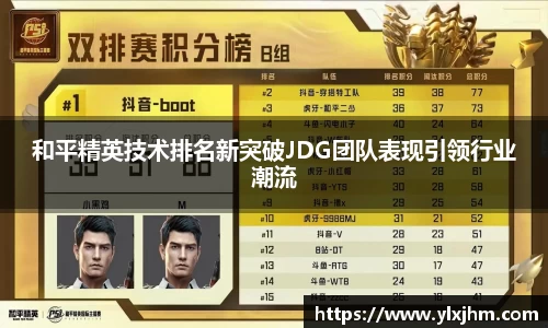 和平精英技术排名新突破JDG团队表现引领行业潮流